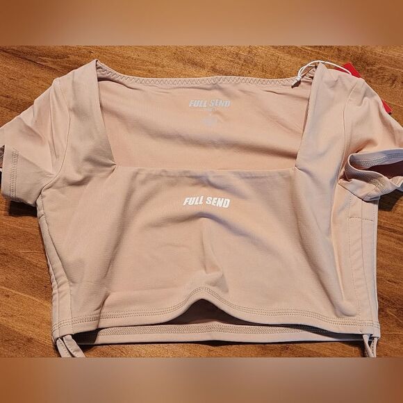 NEW Full Send Fitness Squared Neck Tie Side Top Size Small - Picture 5 of 6